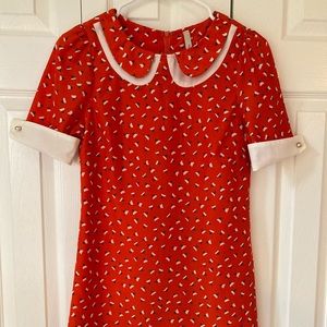 Peter Pan collared mod dress